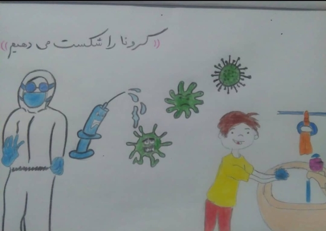 نقاشی سفیران سلامت پایه ششم